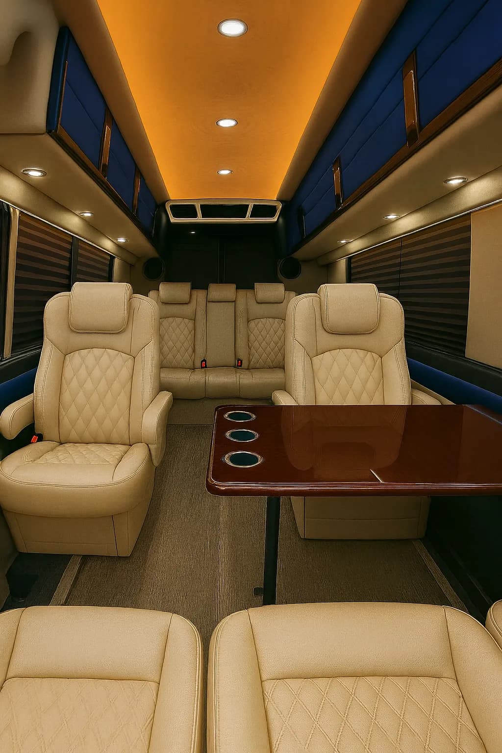 Interior of the 12 Passenger Executive Sprinter