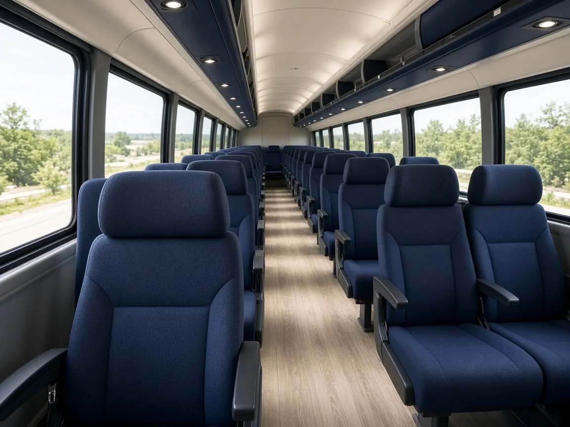 Interior of the 26 Passenger Shuttle Bus