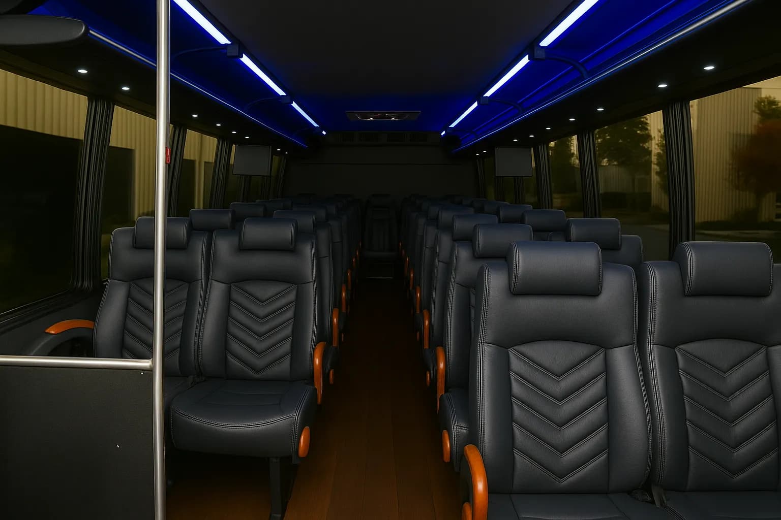 Interior of the 30 Passenger Shuttle Bus
