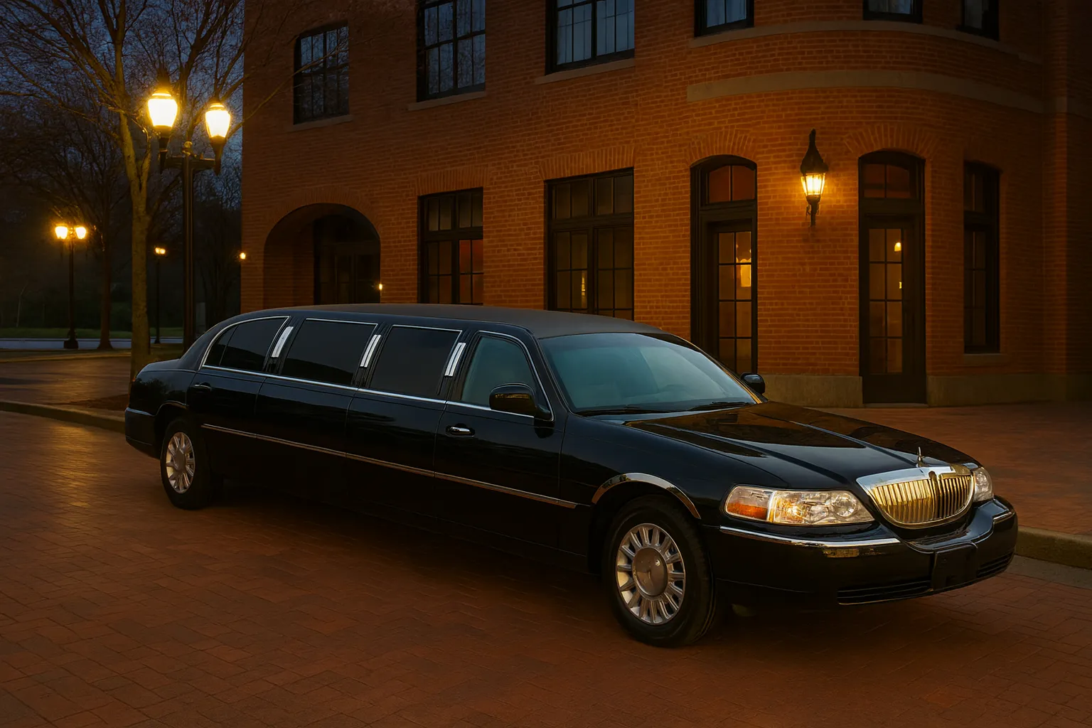 10 Passenger Black Lincoln Stretch Limo exterior