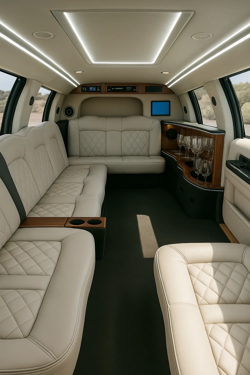 16 Passenger Excursion Limo Interior