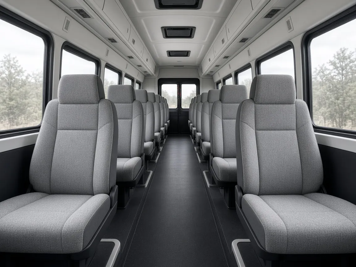 28 Passenger Shuttle Bus Interior