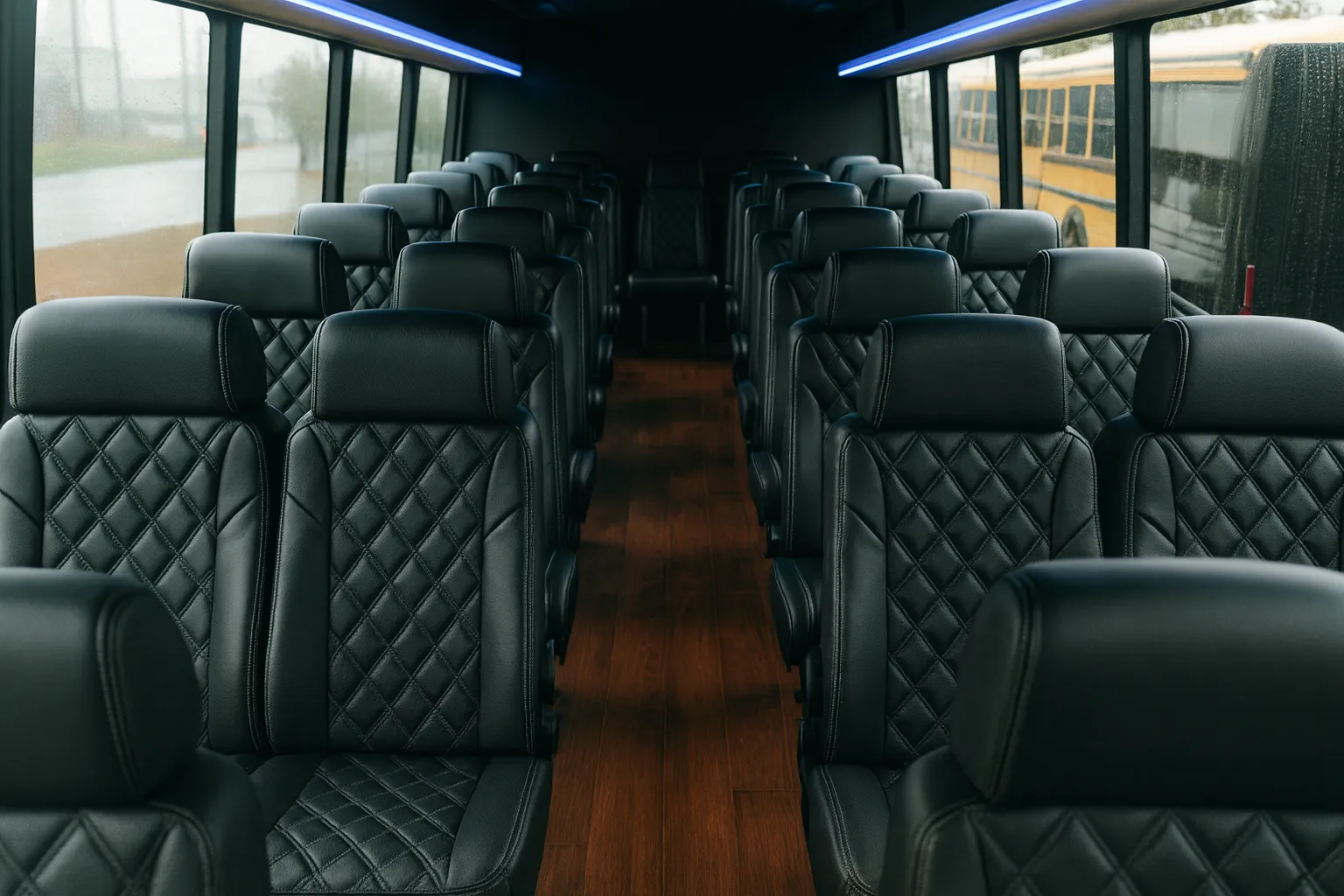 32 Passenger Shuttle Bus Interior