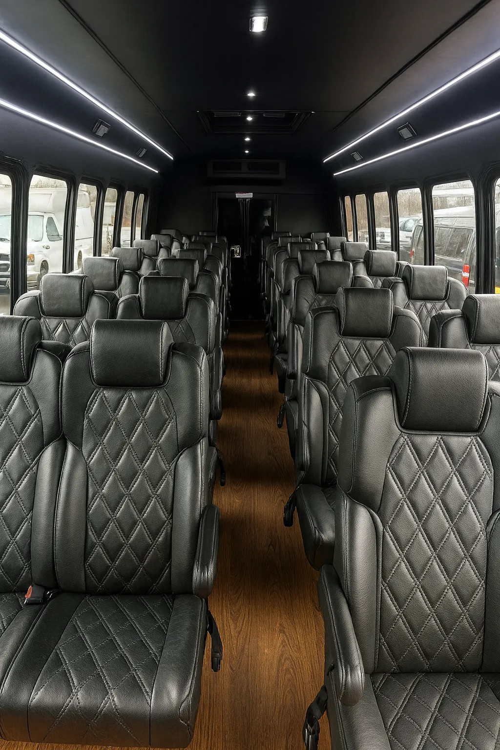 34 Passenger Shuttle Bus Interior