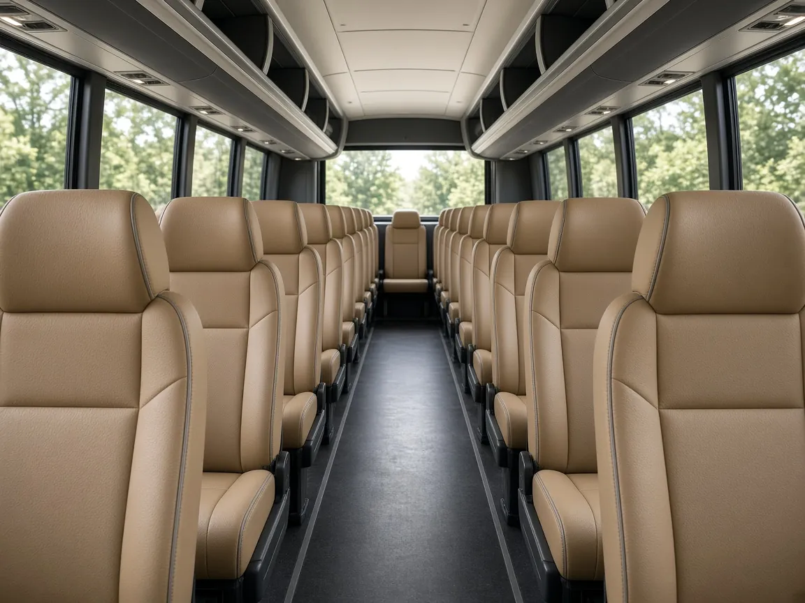 38 Passenger Shuttle Bus Interior
