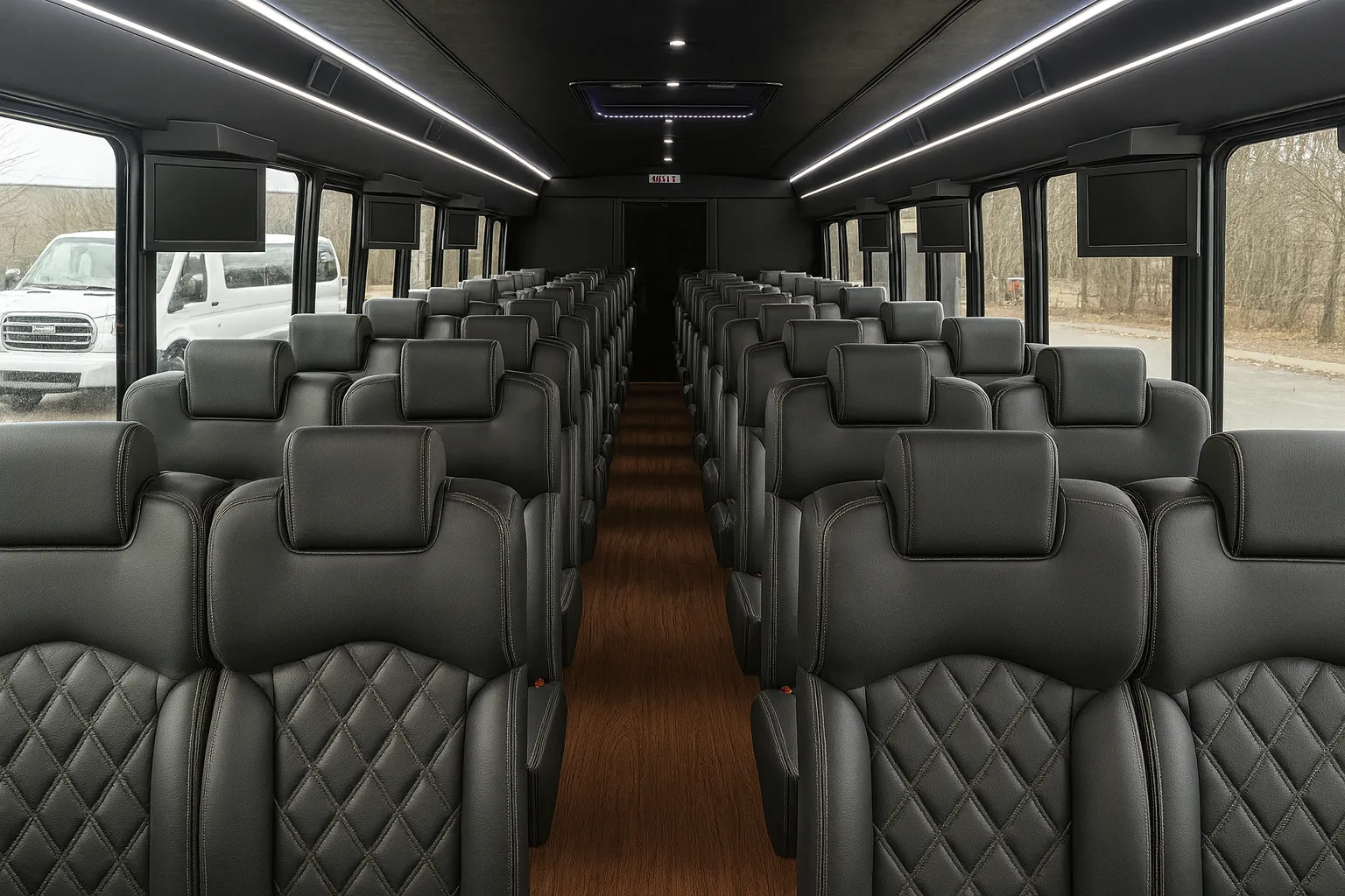 46 Passenger Shuttle Bus Interior