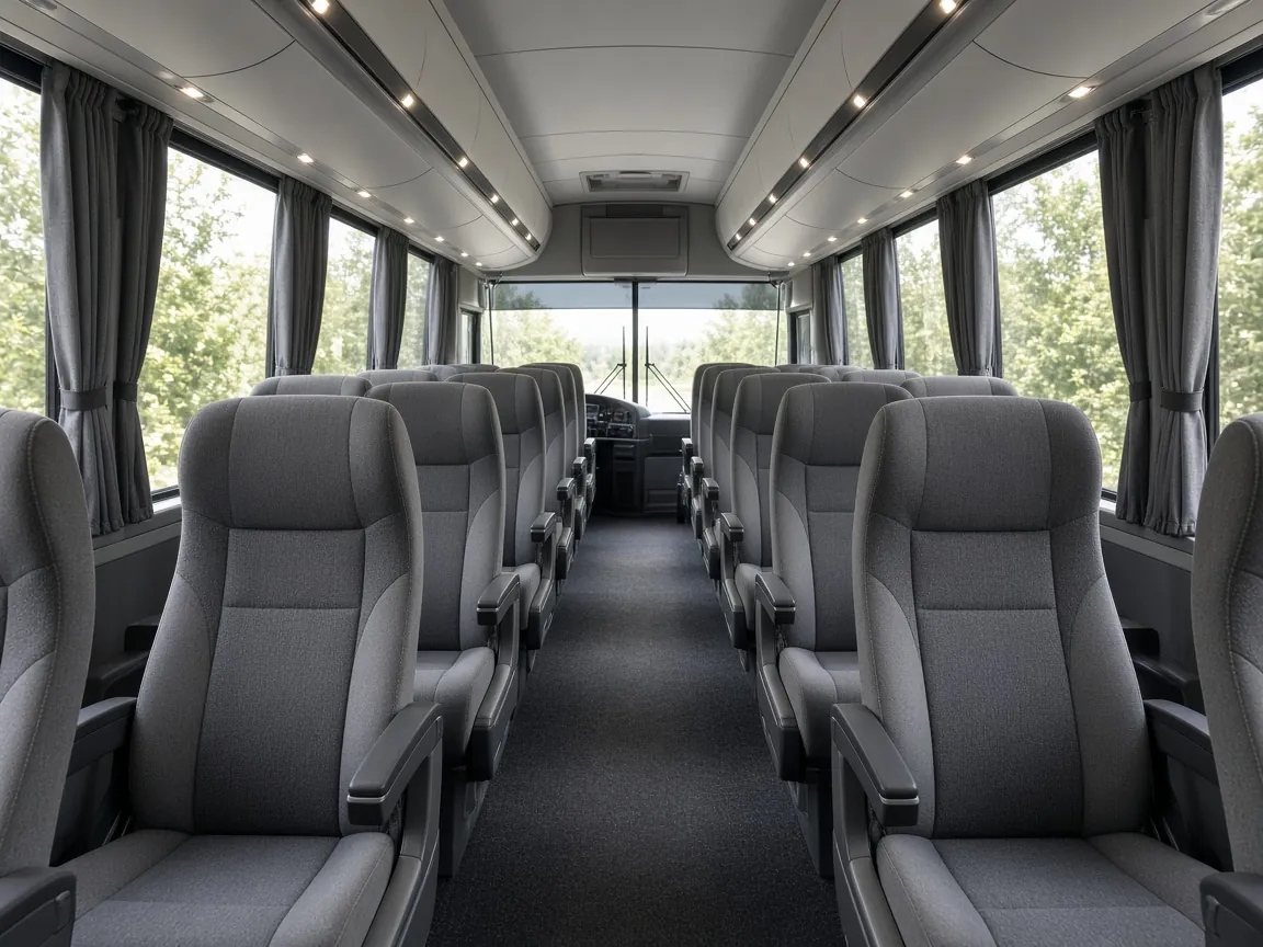 56 Passenger Coach Bus Interior