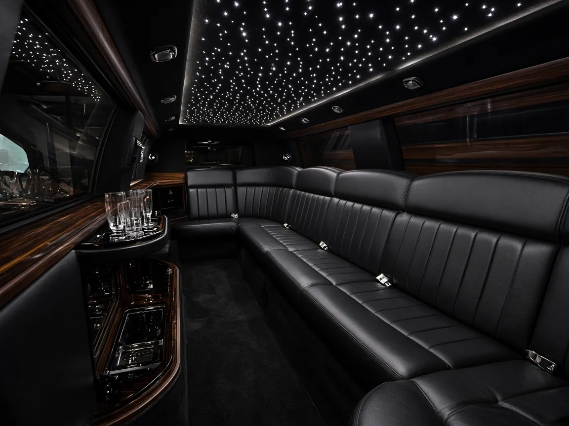 8 Passenger Limo Interior