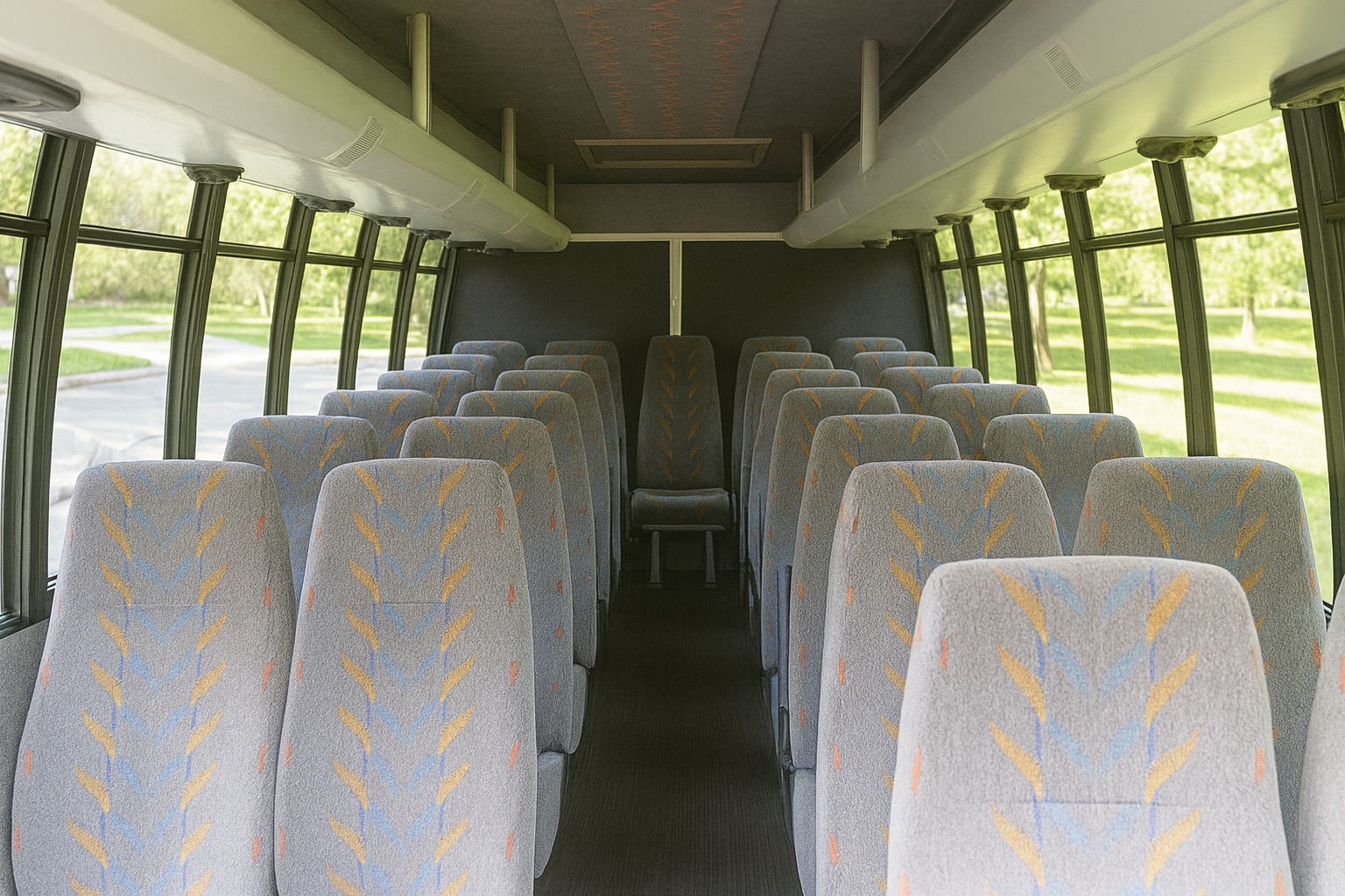 22 Passenger Coach Bus interior view