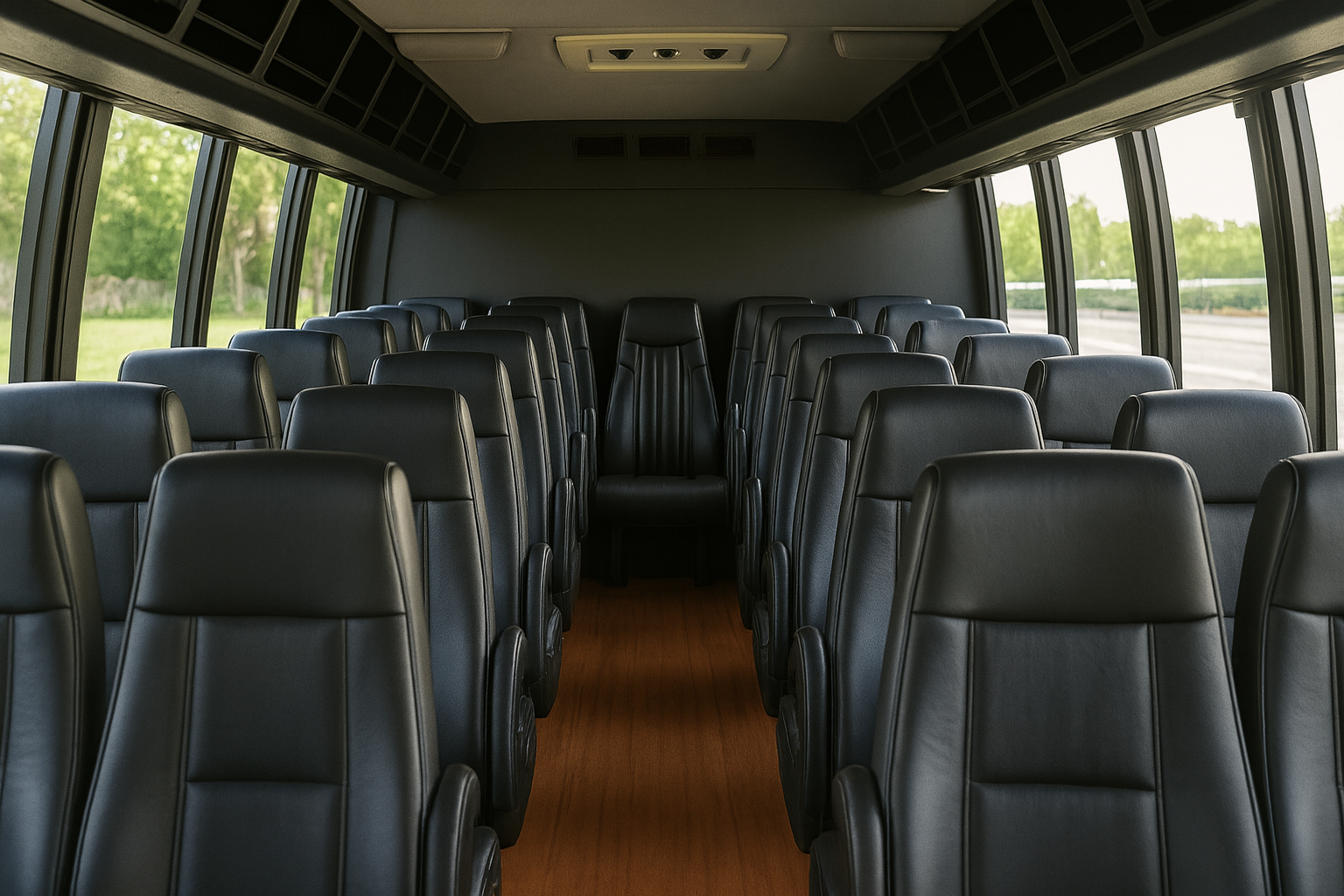 26 Passenger Coach Bus interior view
