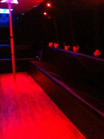 30 Passenger Party Bus Red BLACK